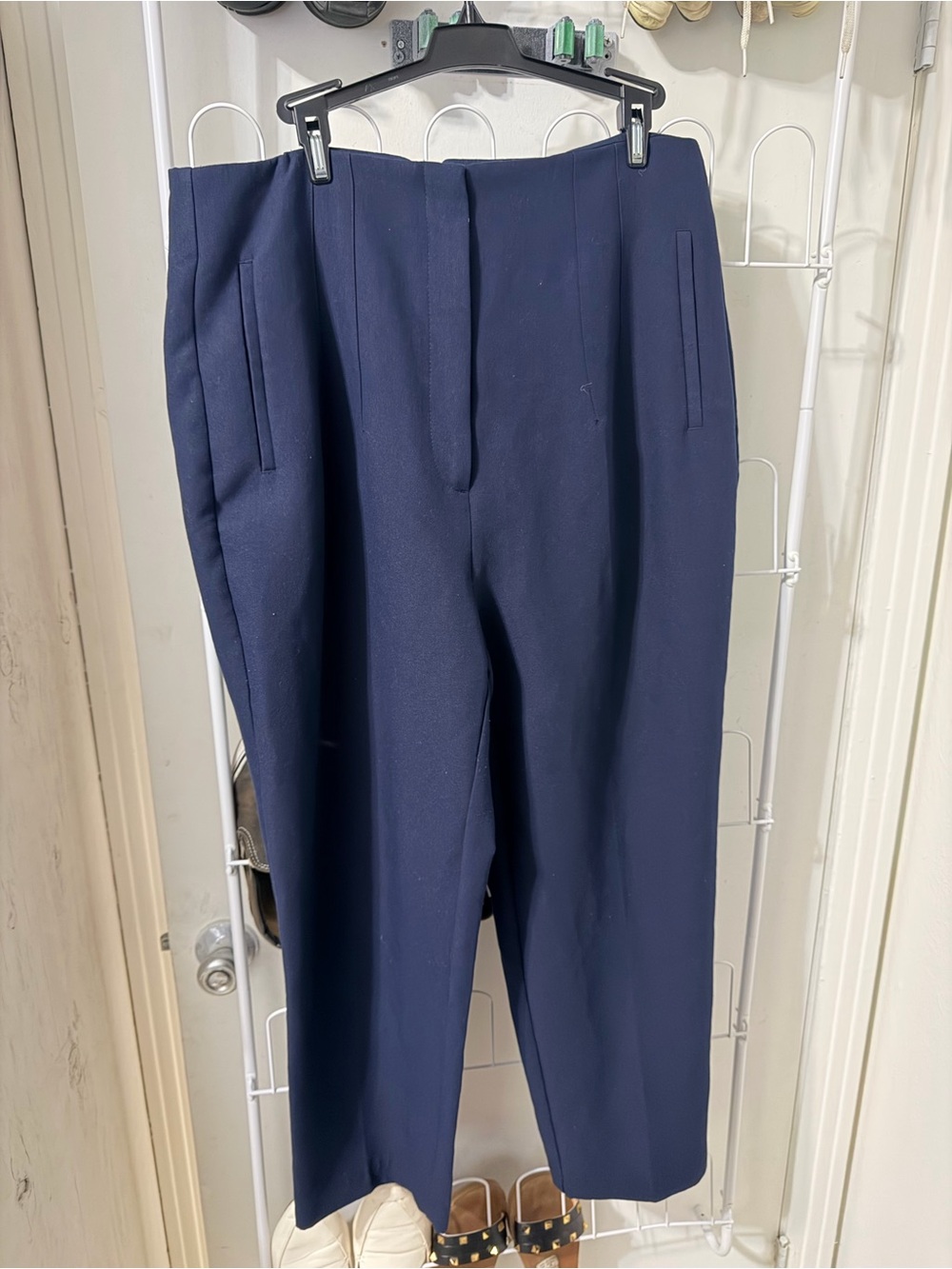 Zara Navy Tailored Trousers